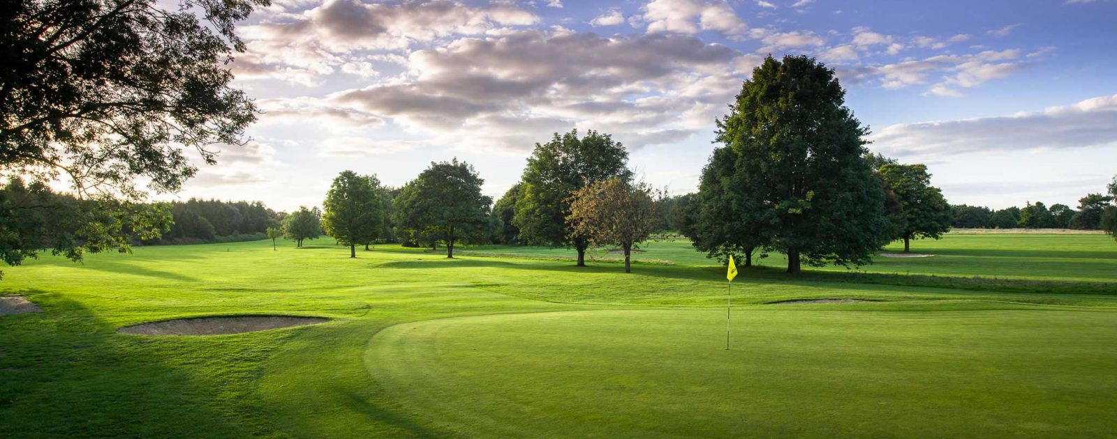 Redbourn Golf Club green at evening